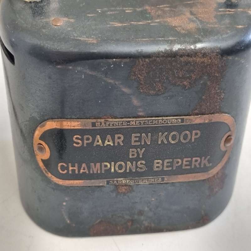 Antique Money Box with key - Buy and Save at Champions Limited / Spaar en Koop by Champions Beperk