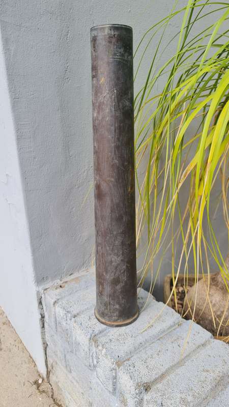 Large Vintage Brass Cannon Shell Casing 76mm
