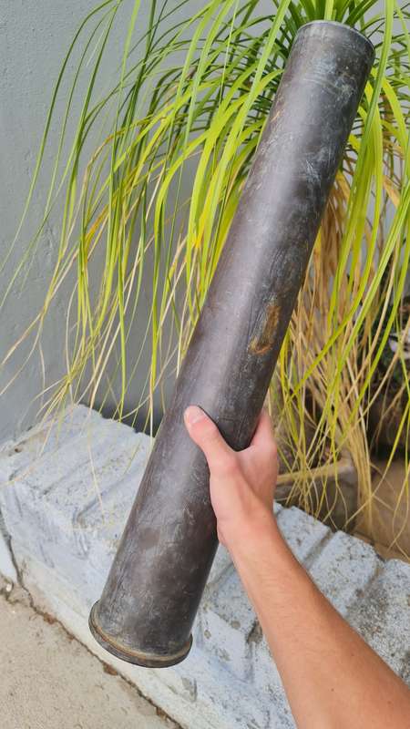 Large Vintage Brass Cannon Shell Casing 76mm
