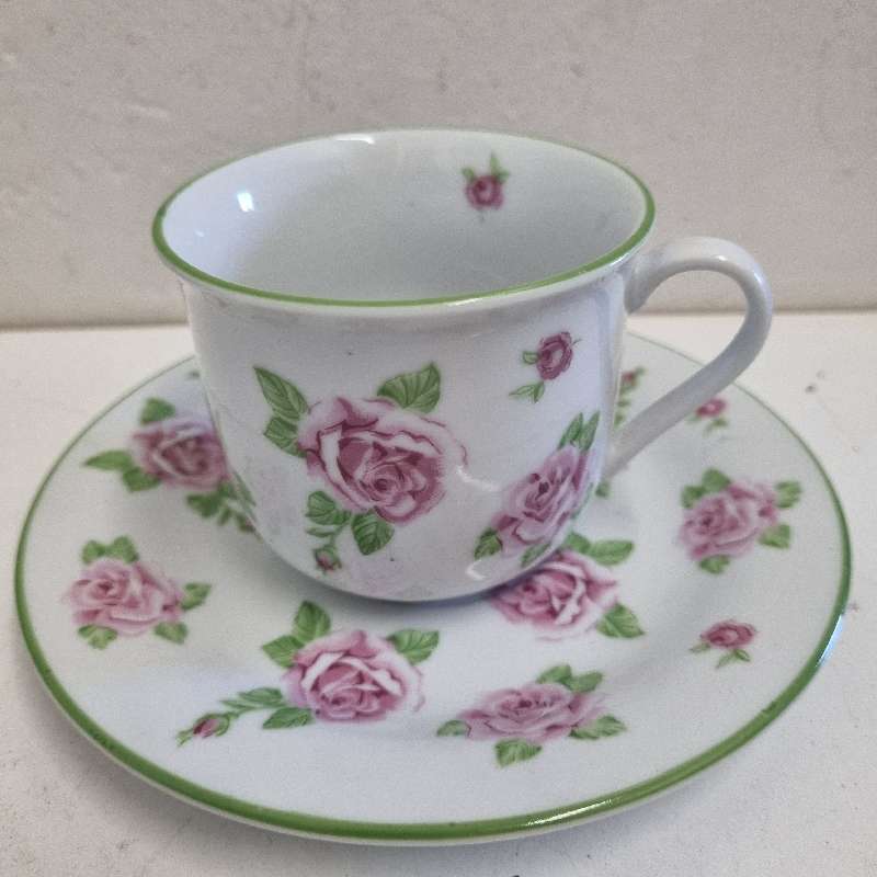 Wiesenthal Porcelain Trio - Rose Garden - Made in Germany - Cup and Saucer