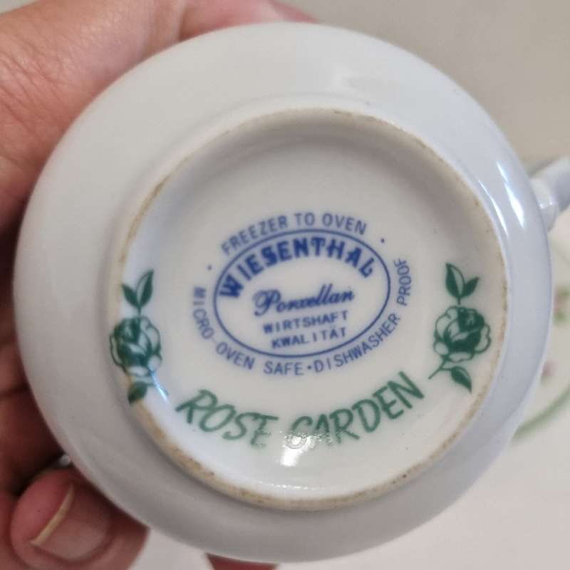 Wiesenthal Porcelain Trio - Rose Garden - Made in Germany - Cup and Saucer
