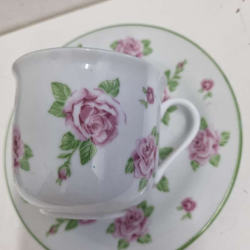 Wiesenthal Porcelain Trio - Rose Garden - Made in Germany - Cup and Saucer