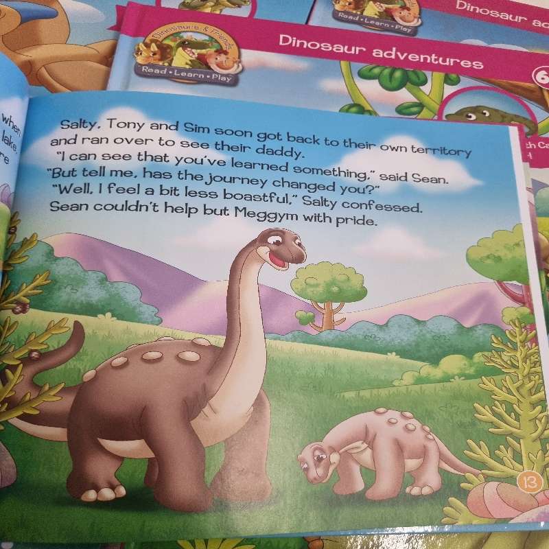 8 x Dinosaurs & Friends books - Dinosaur adventures - Deagostini books - Great condition