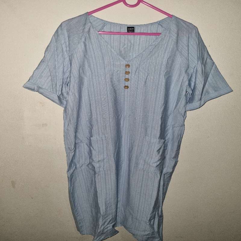 Comfy Blue dress with pockets - Size L - Shein