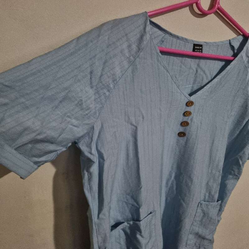 Comfy Blue dress with pockets - Size L - Shein