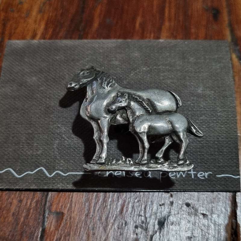 Horse shaped Chelsea Pewter Brooch