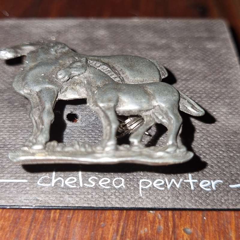 Horse shaped Chelsea Pewter Brooch