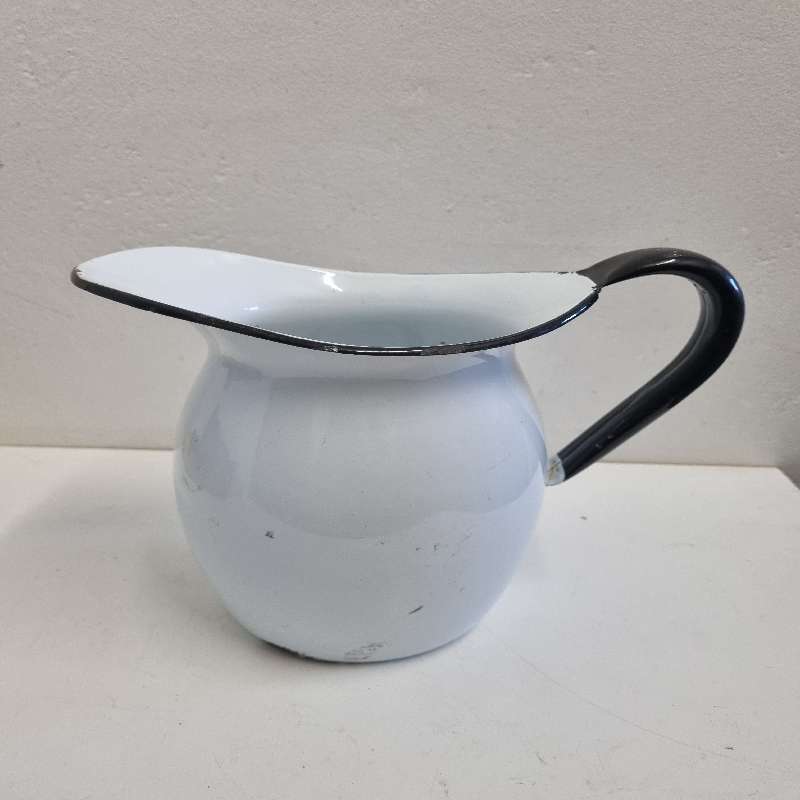 Vintage Enamel Jug - Perfect for flowers or decor piece