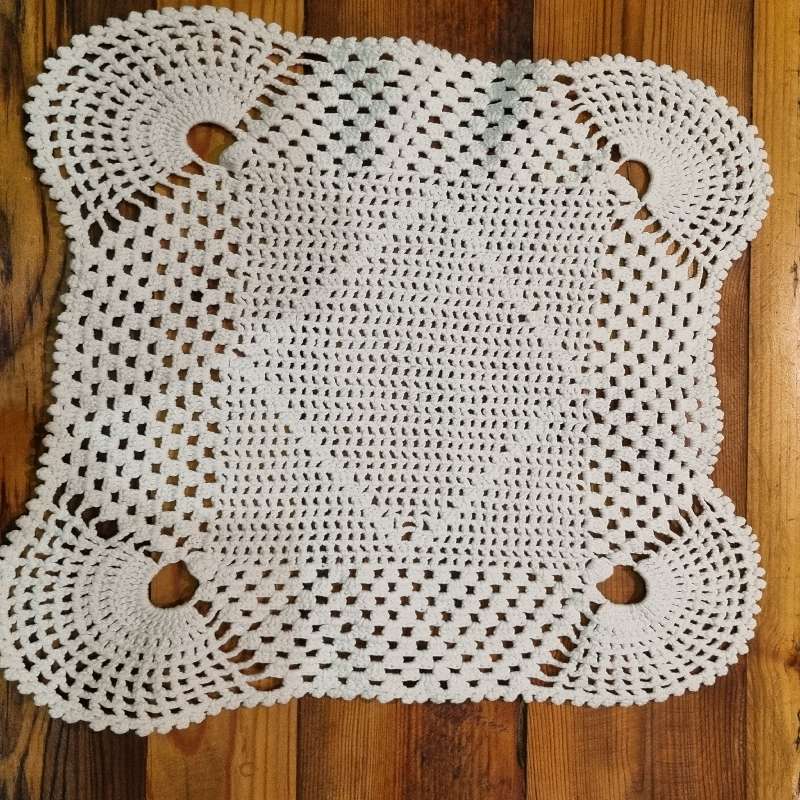 Vintage Crochet Doilie - 37cm x 34cm
