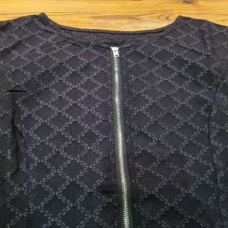 Black Jacket with Zip Detail - Size L - Never worn - Shein