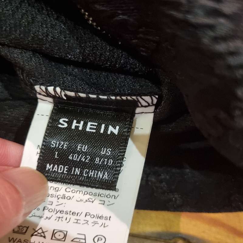 Black Jacket with Zip Detail - Size L - Never worn - Shein