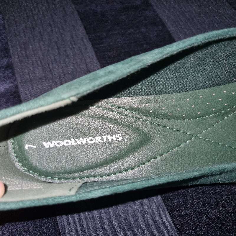 Woolworths Green Flats - Size 7 - Perfect Condition
