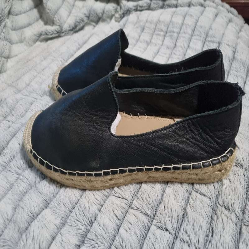 Woolworths black leather shoes - Size 7