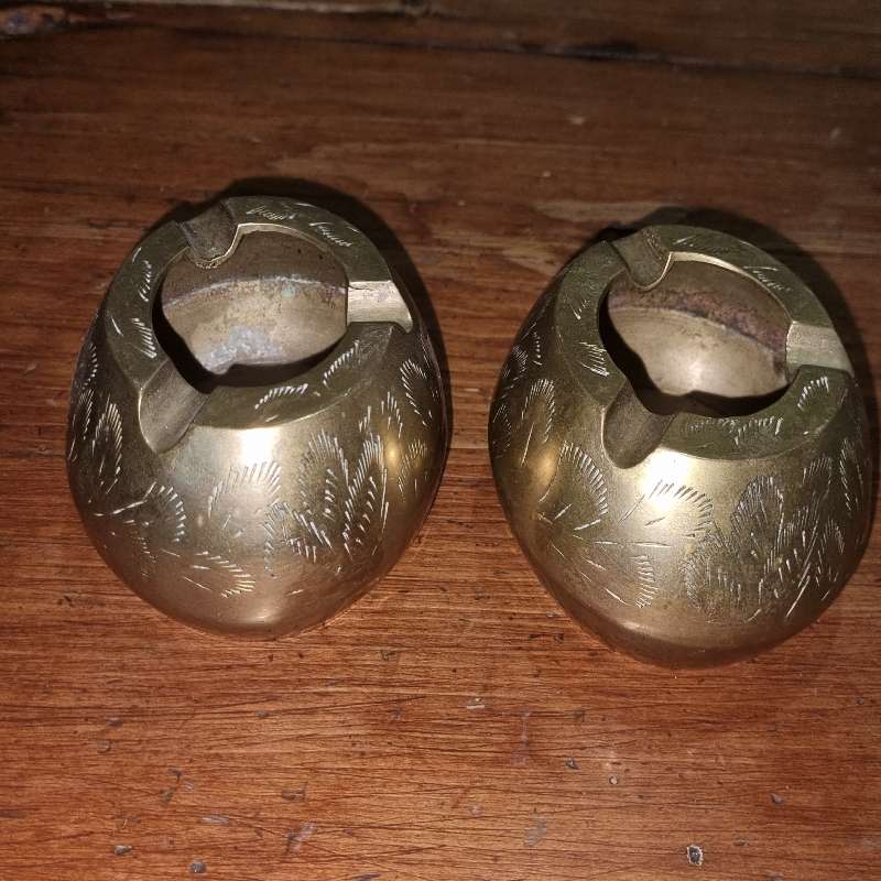 2 x Beautiful Brass ashtrays
