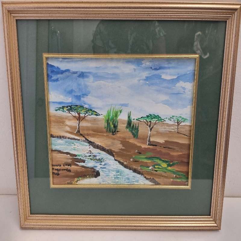 Beautiful Original painting - Framed - Size incl. frame - 42cm x 34cm