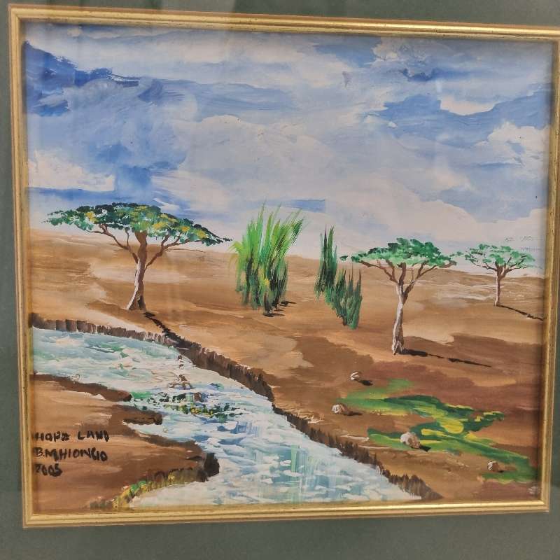 Beautiful Original painting - Framed - Size incl. frame - 42cm x 34cm