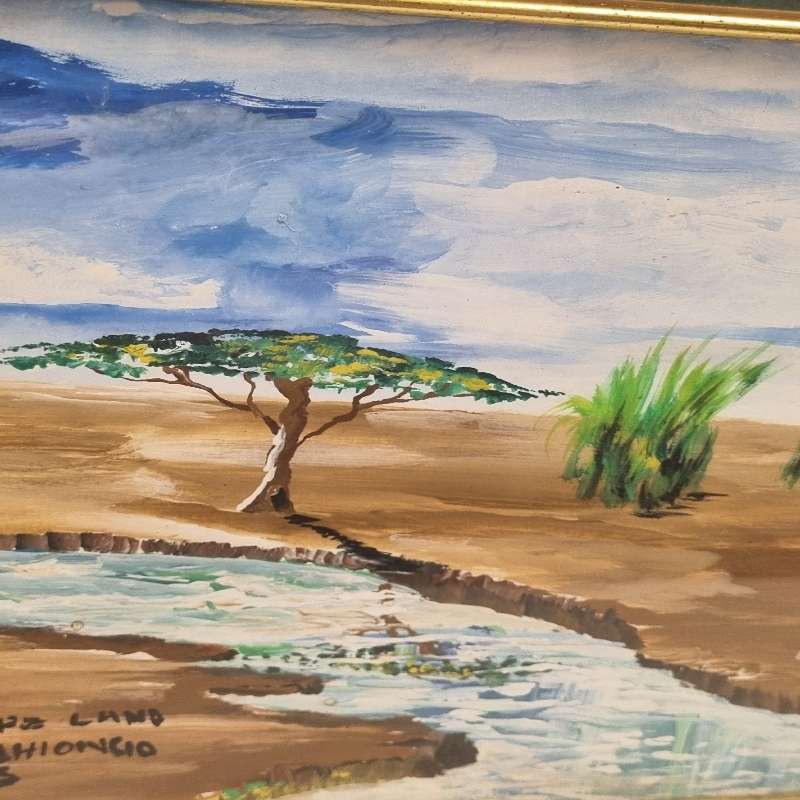 Beautiful Original painting - Framed - Size incl. frame - 42cm x 34cm