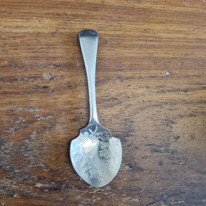 Vintage Silver Plated Sheffield Spoon - Engraved