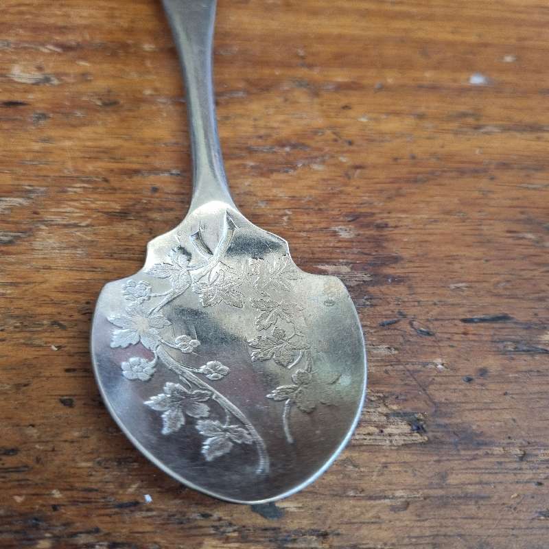 Vintage Silver Plated Sheffield Spoon - Engraved