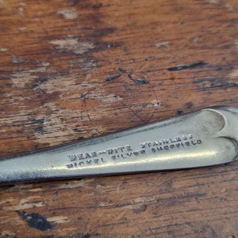 Vintage Silver Plated Sheffield Spoon - Engraved