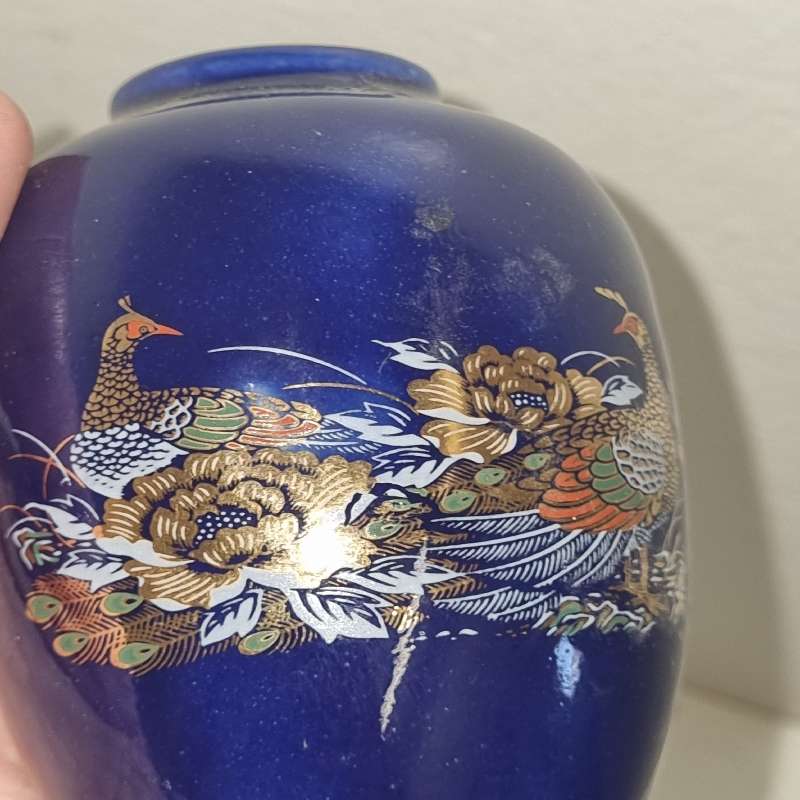 Small Blue Porcelain Vase - Height - 10cm