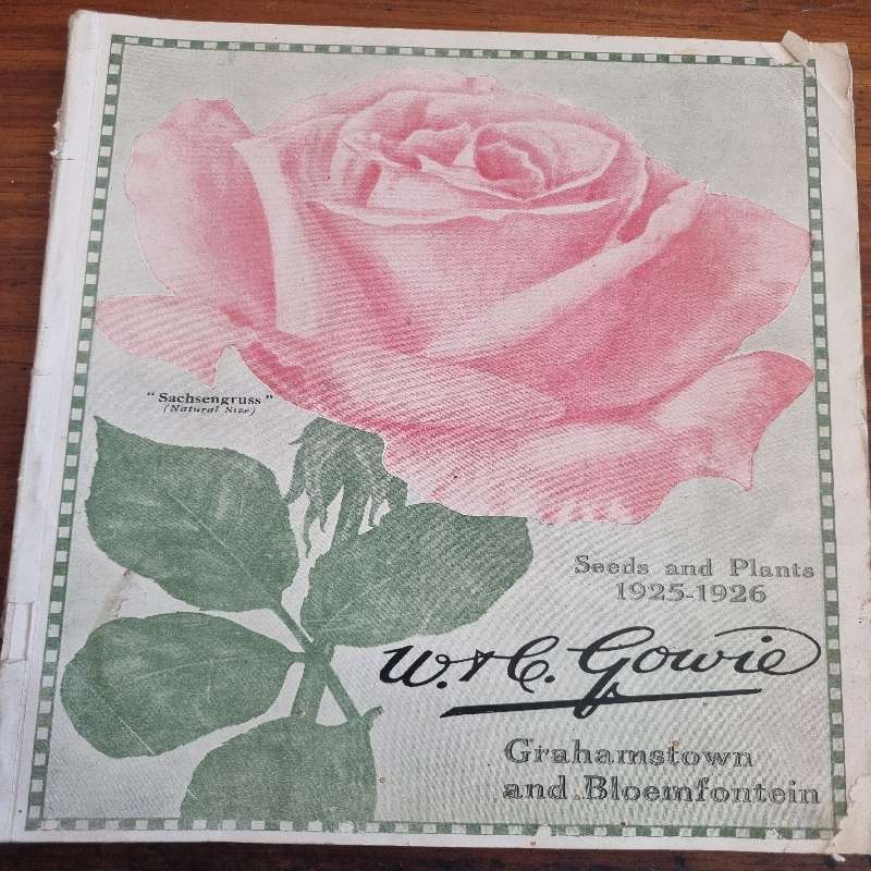Vintage Seed and Plants Catalogue 1925-1926 - W & C Gowie Grahamstown and Bloemfontein