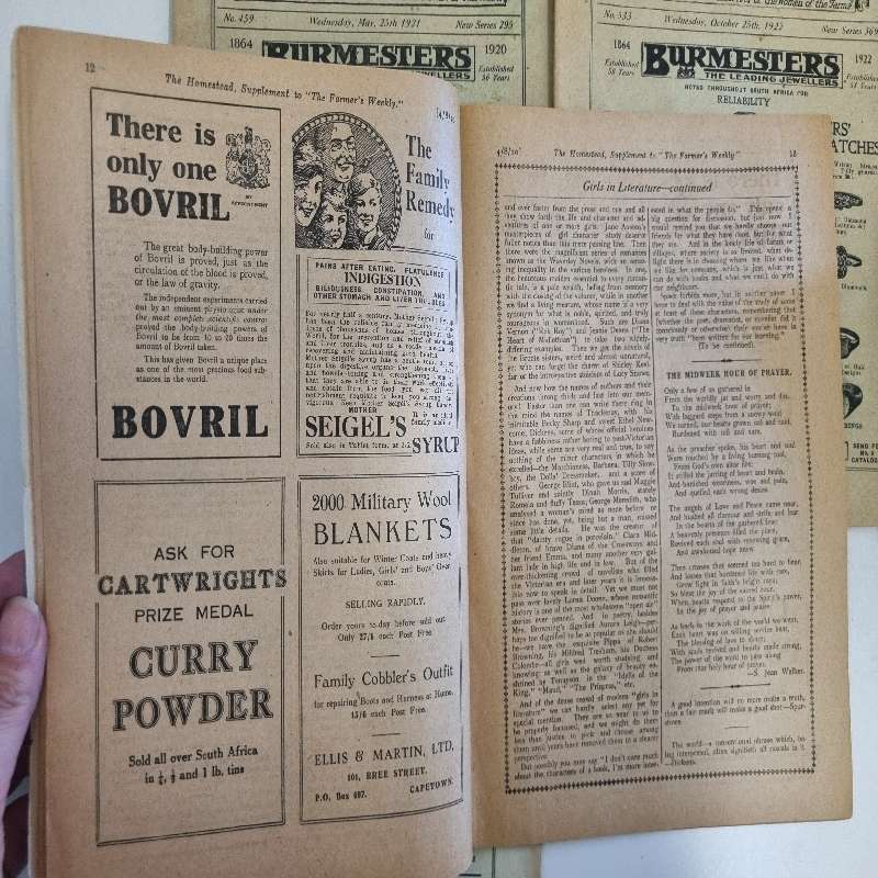 6 x Vintage Magazines - The Homestead - 1920 - 1922