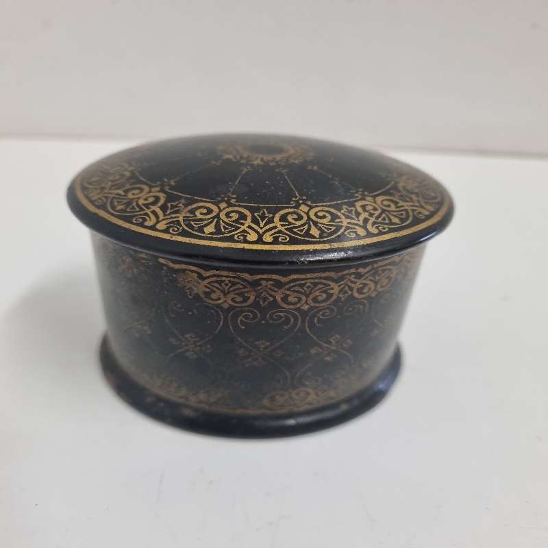 Vintage container with gold detail