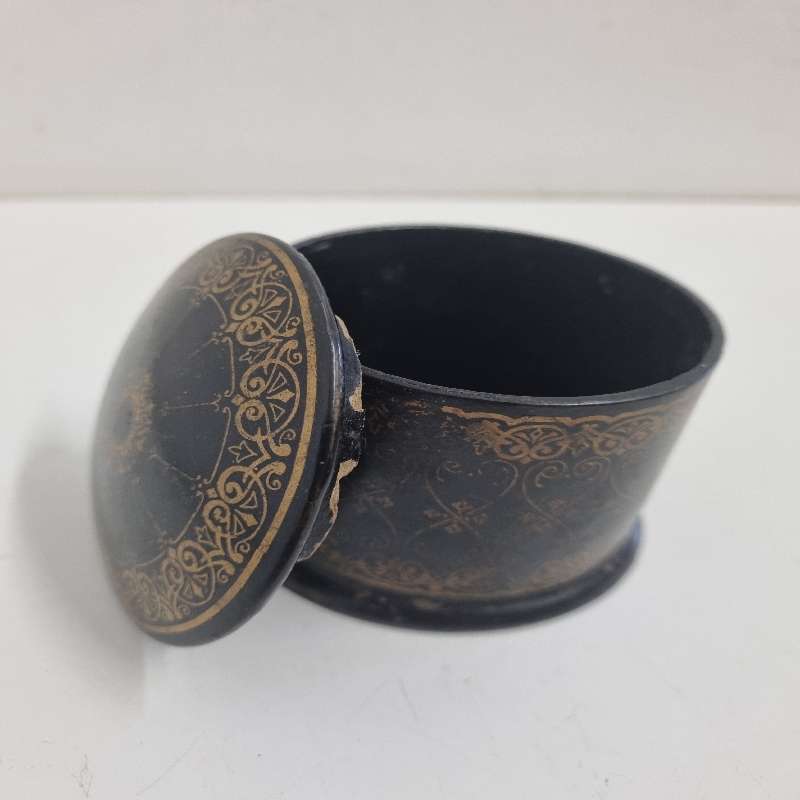 Vintage container with gold detail