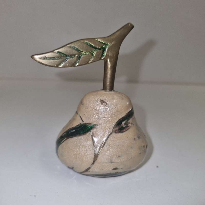 Vintage Brass Pear shaped ornament