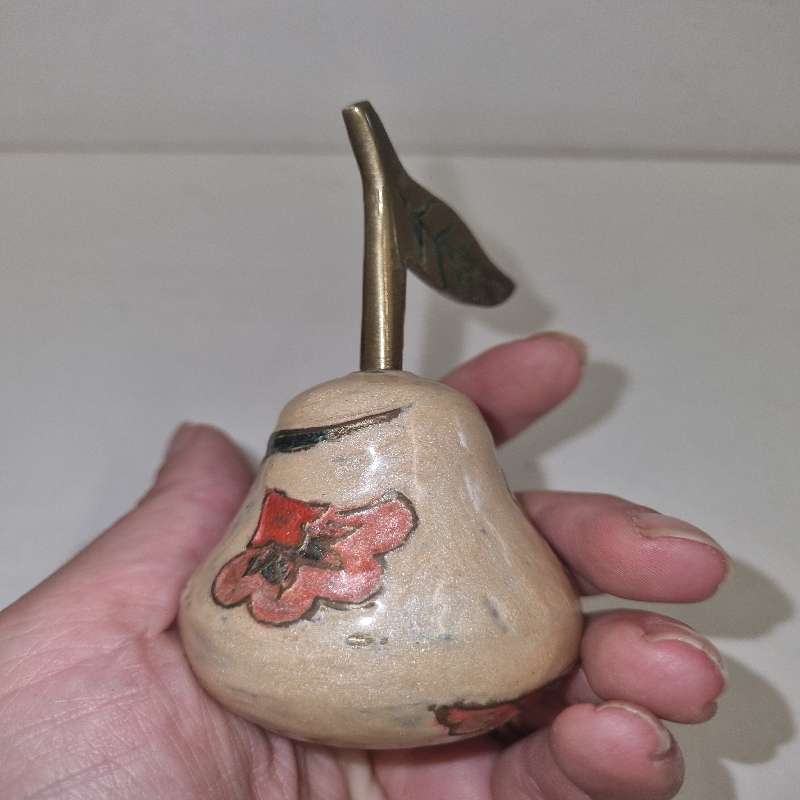 Vintage Brass Pear shaped ornament
