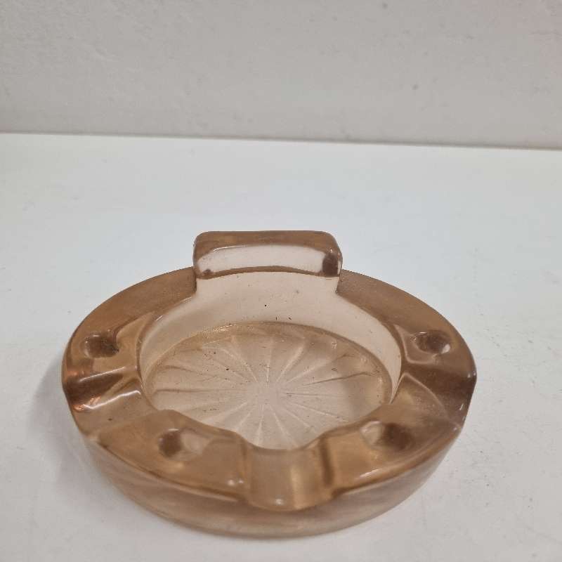 Vintage Pink Glass Ashtray