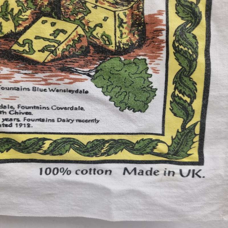 100% Cotton Kitchen Cloth - Yorkshire Dales' Cheeses - UK