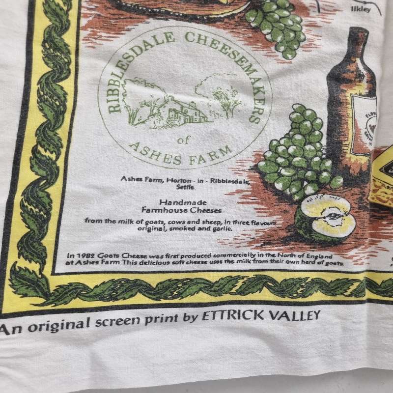 100% Cotton Kitchen Cloth - Yorkshire Dales' Cheeses - UK