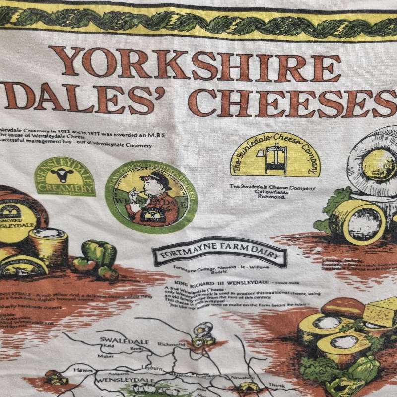 100% Cotton Kitchen Cloth - Yorkshire Dales' Cheeses - UK