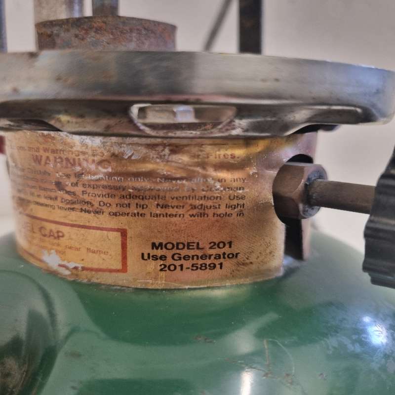Vintage Coleman Lantern - Model 201 - No glass - See pictures.  What you see is what you get