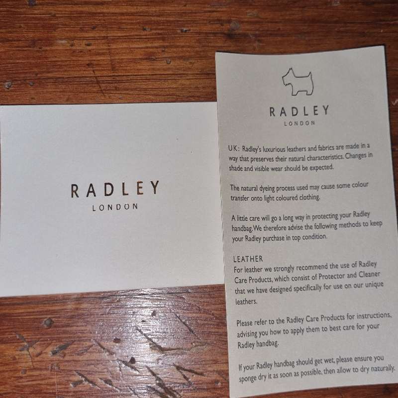 Radley London tote bag - Leather Straps - Brand new with authentication cards