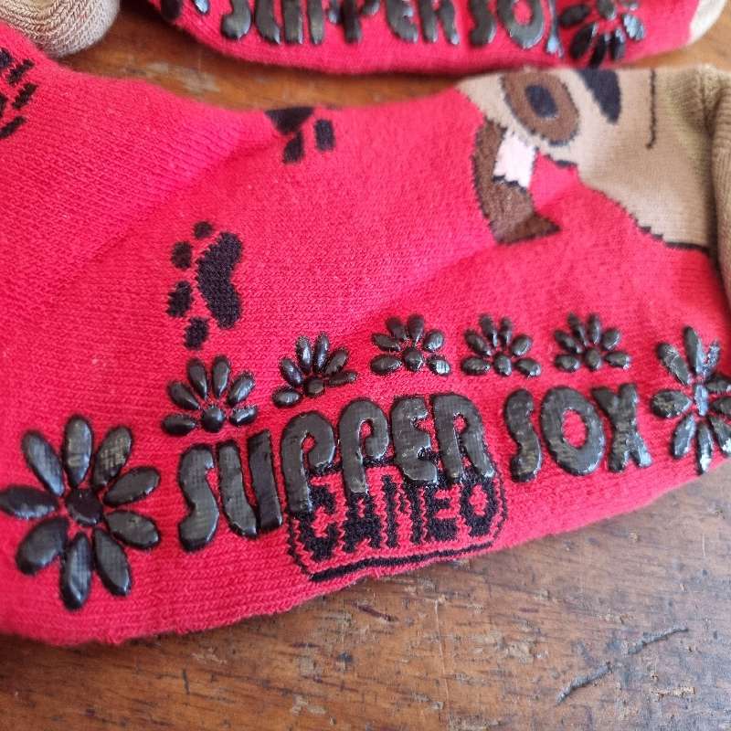 Cameo Slipper Sox - Red