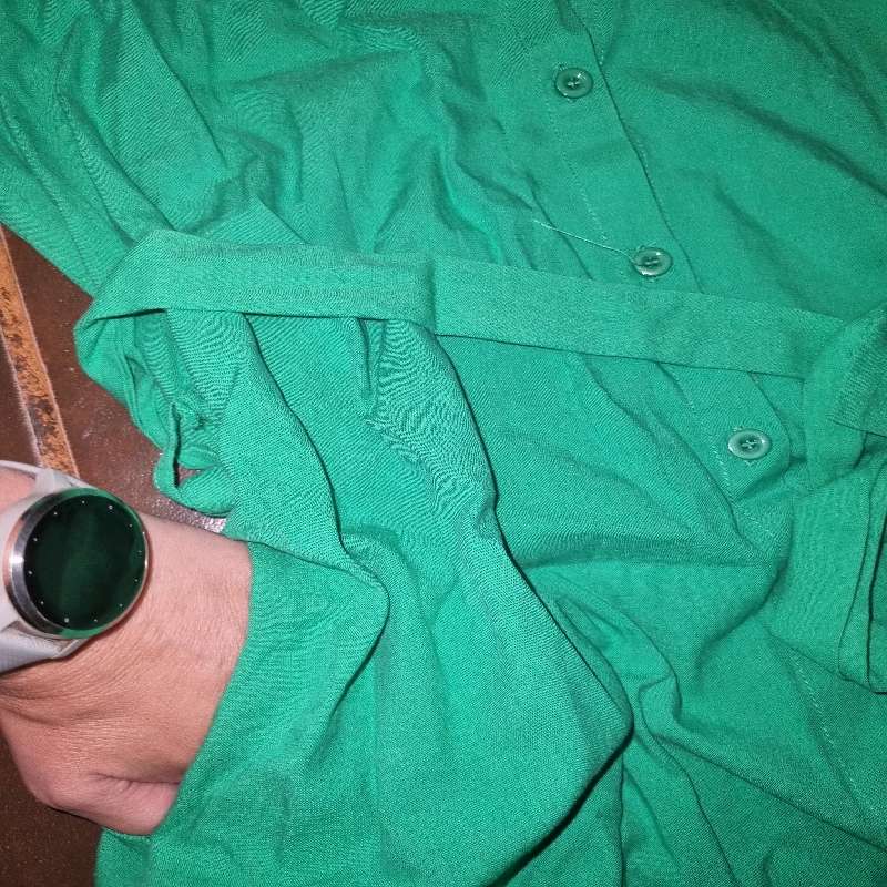 Beautiful Green Summer Dress with pockets - Size L