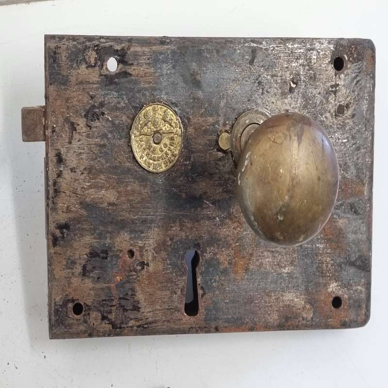Large Vintage Door handle lot - Brass Knobs and badges