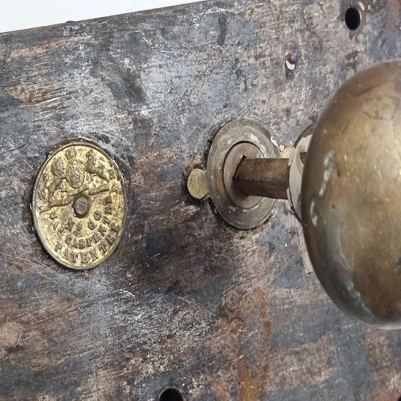 Large Vintage Door handle lot - Brass Knobs and badges