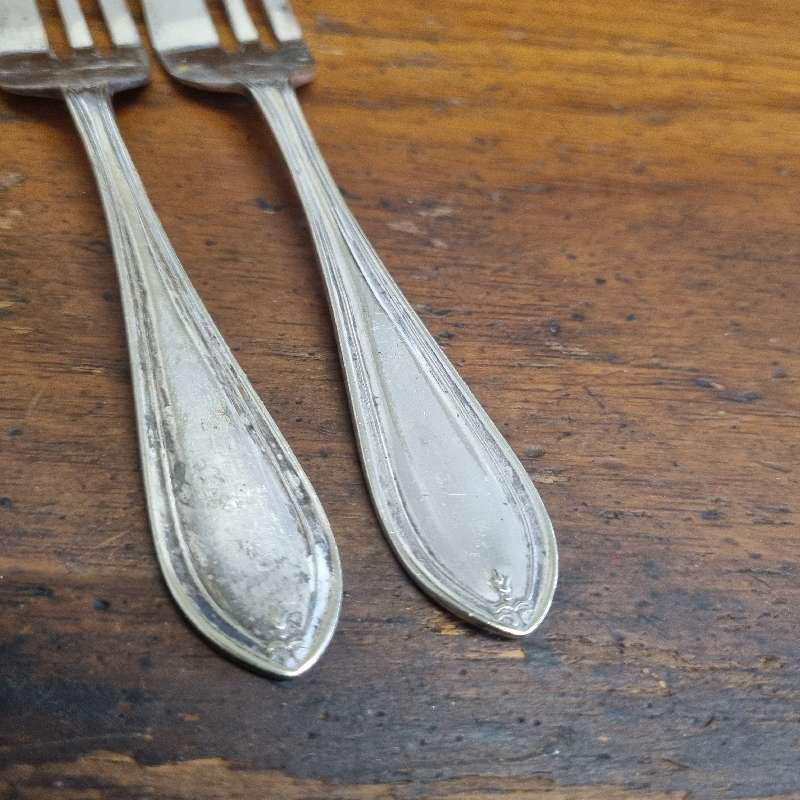 2 x Silver plated Cake Forks