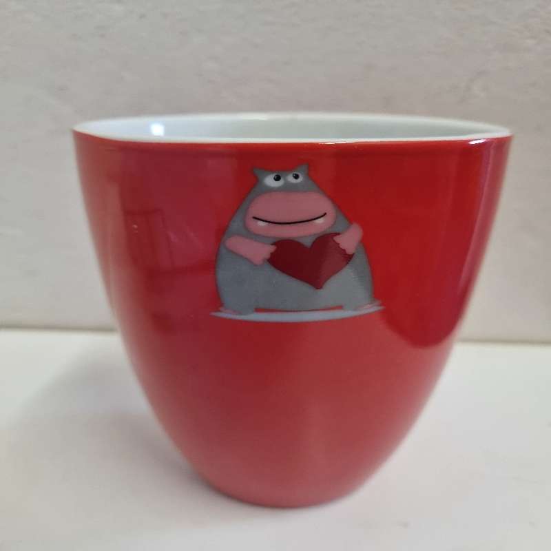 Woolworths Porcelain Love Mug with hippo detail