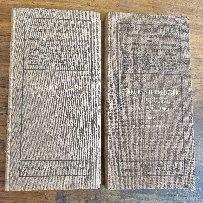 2 x Vintage Books - De Spreuken van Salomo - Prof Dr B Gemser
