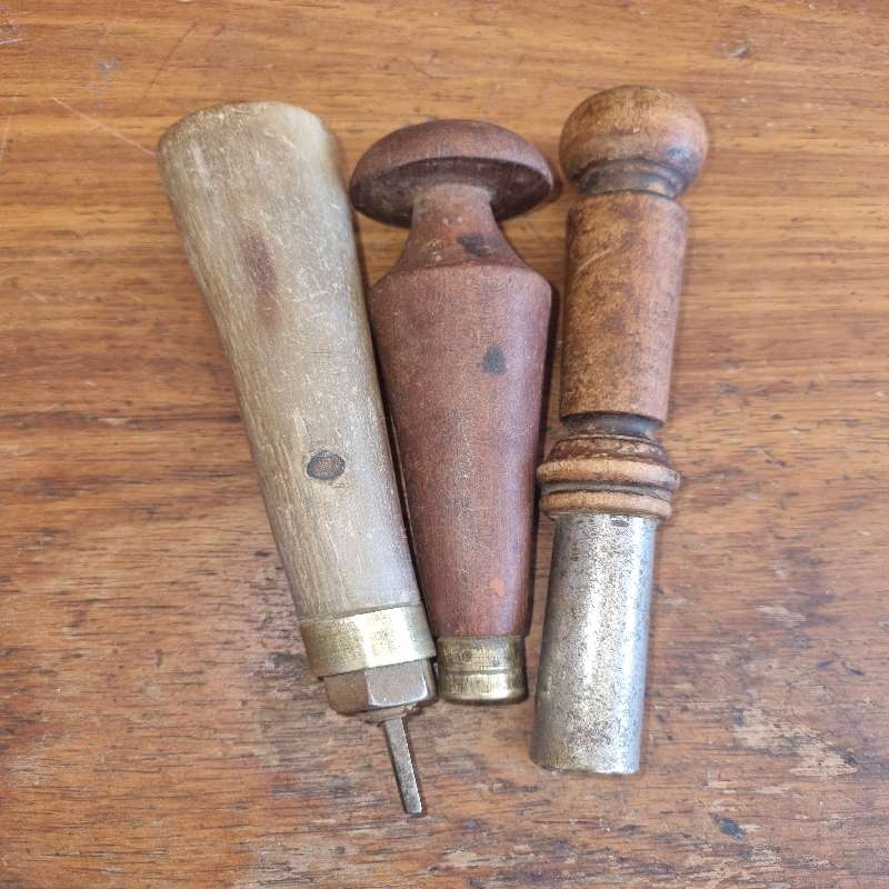 3 x Wooden / Brass vintage tools - See pictures - what you see is what you get