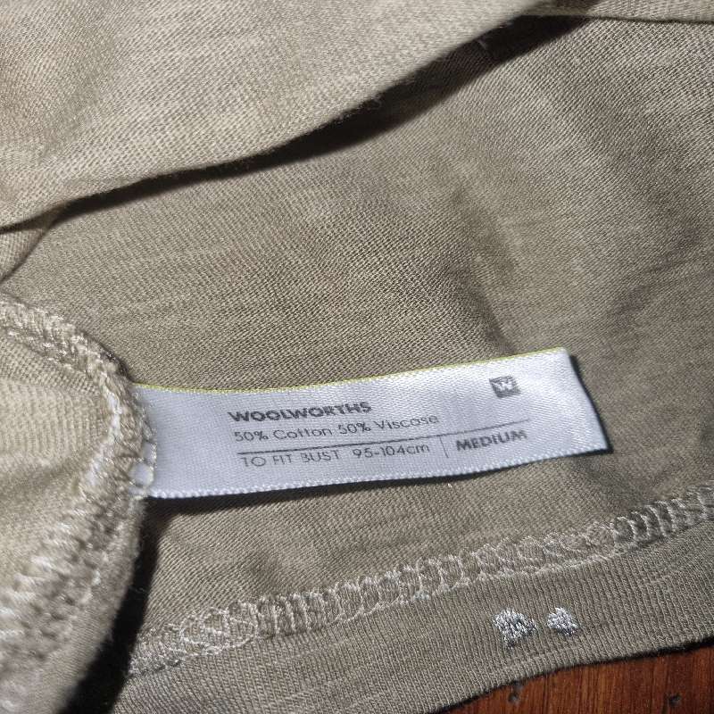 Woolworths Essential Slub Tee - Size M