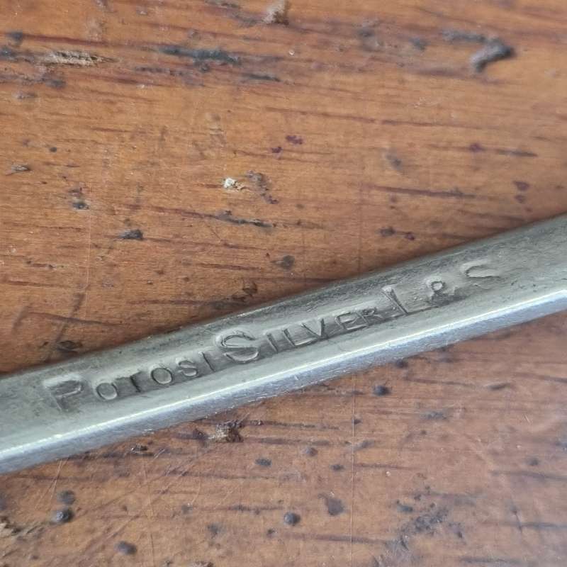 Vintage Large Patosi Silver Spoon with lots of character - See pictures