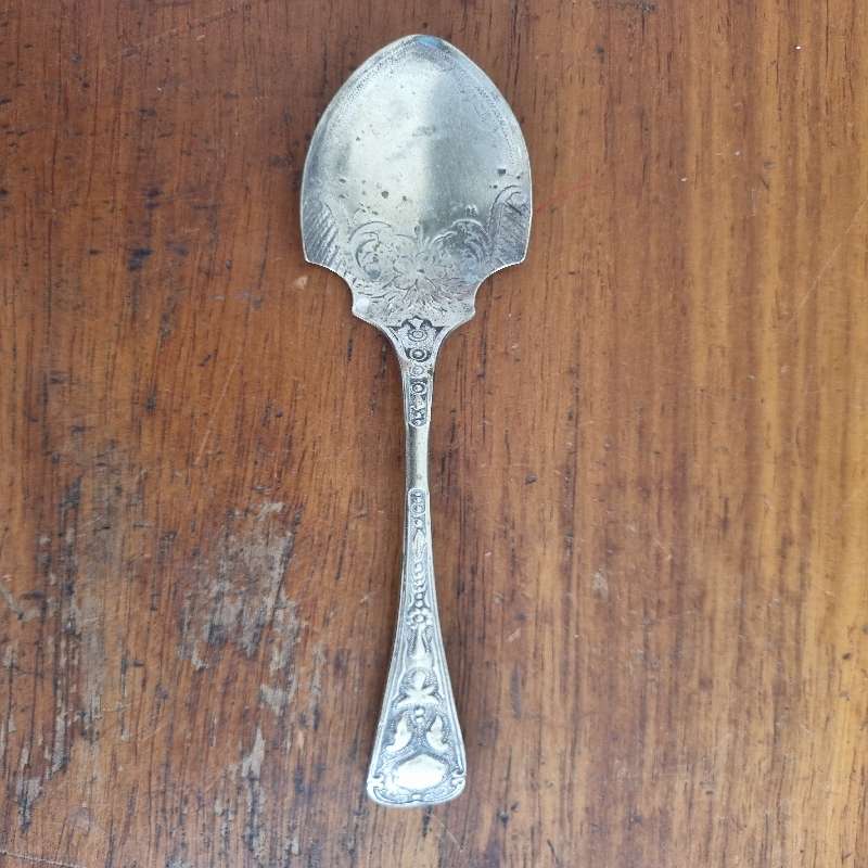 Beautiful Vintage EPNS spoon with engraved detail - 16cm