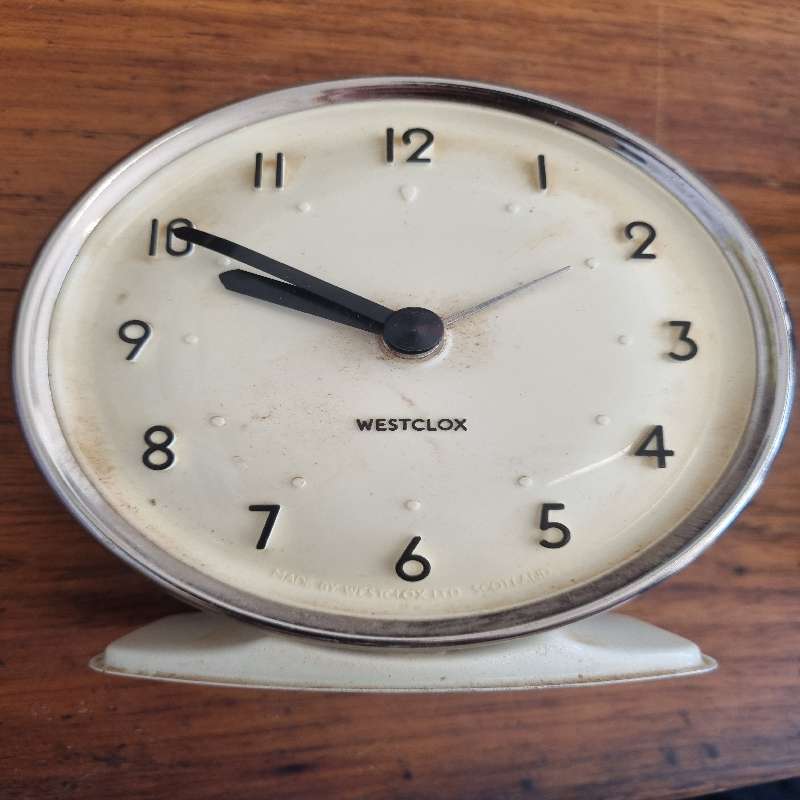 Vintage Westclox Alarm Clock - Made in Scotland - No glass