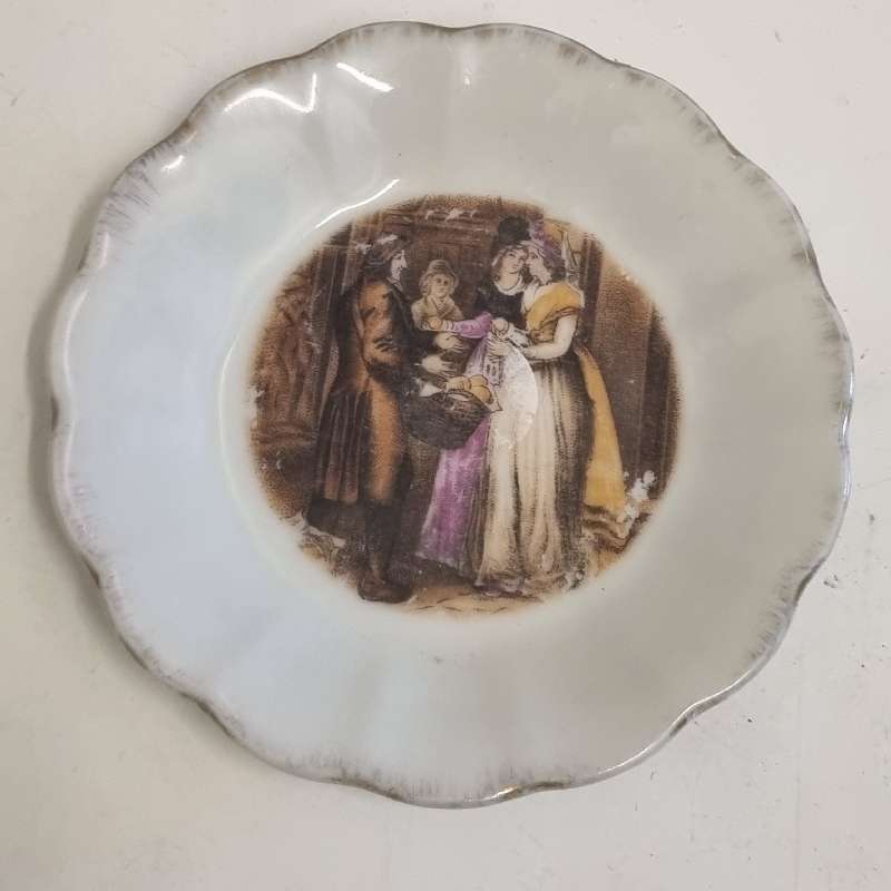 Royal Vermont Hand Painted Porcelain Small Plate - Diameter - 11cm